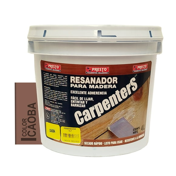 Resanador para Madera Caoba Cubeta con 4 Kgs
