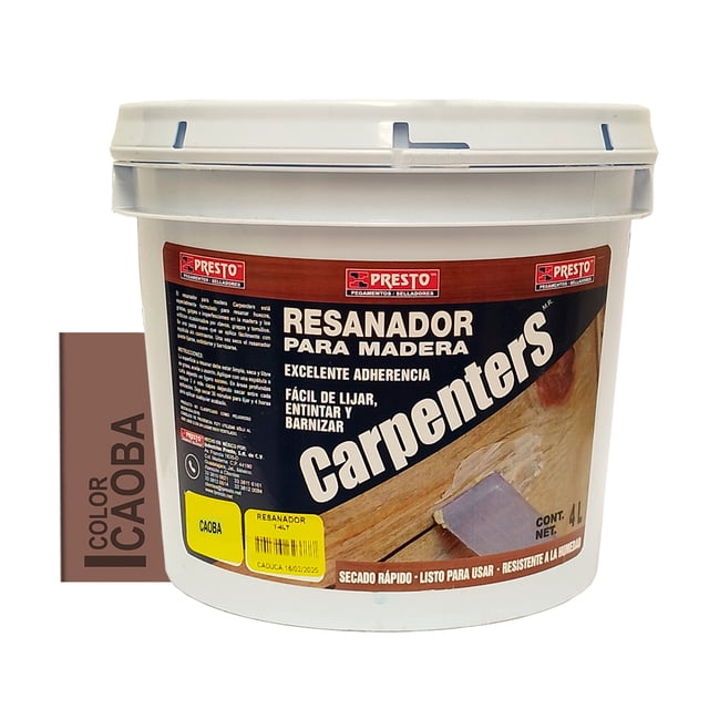 Resanador para Madera Caoba Cubeta con 4 Kgs