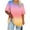 Blue, variant on Hot days, bold styles. Olyvenn 2025 Oversized T Shirts Women's Plus Size Tees Casual Short Sleeve V Neck Gradient Shirt Summer Loose Comfy Basic Tunic Tops Beige XL