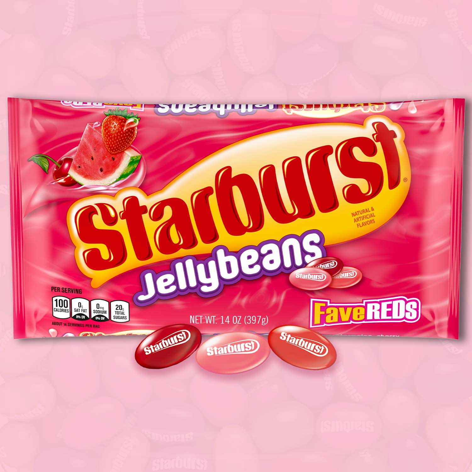 Starburst FaveREDs Jelly Beans Easter Candy Gifts - 14 oz Bag - 3pack