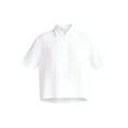 thumbnail image 5 of Time and Tru Women's Cotton Double Cloth Cropped Shirt, Size XS-XXXL, 5 of 5