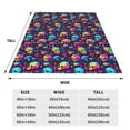 thumbnail image 3 of Honeii mushroom Skull star Print Fleece Blanket - Throw Blanket for Bed, Sofa, Couch, Camping, and Travel , Microplush Ultra Soft Warm Blanket-60"x50", 3 of 7