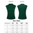 thumbnail image 5 of Unique Bargains Women's Mock Neck Blouse Basic Cap Sleeve Knitted Tops XL Green, 5 of 6