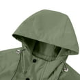 thumbnail image 5 of RYDCOT Men's Hooded Jacket Outdoor Waterproof Lightweight Windproof Long Sleeved Hooded Workwear Jacket Green, 5 of 9