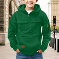 thumbnail image 2 of Boys Zip Up Hoodie Size 6-7 Retro Hoodies for Boys Zipper Long Sleeve Cargo Hooded Sweatshirt With Pockets Kids Athletic Fall Winter Jacket, 2 of 7