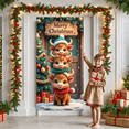 thumbnail image 4 of Decorative Festive Christmas Tree Banner Holiday Decoration Ornaments Stars for Celebration Indoor Outdoor Party, 4 of 9