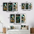 thumbnail image 4 of Designart "Turquoise Gold Sphere Rhythm of Infinity in 3D VII" Abstract Fractal Framed Wall Art Set Of 3 - Gold Modern Frame Gallery Wall Set For Home Decor, 4 of 6