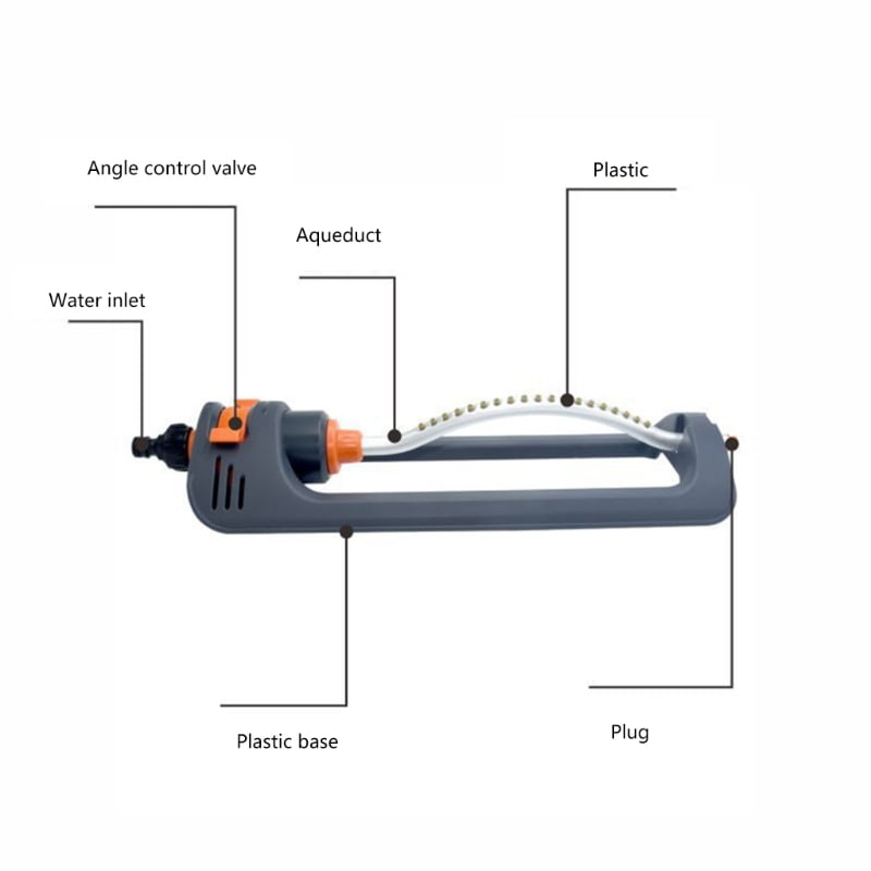 Oscillating Garden Sprinkler Oscillating Automatic Oscillating Sprinkler with 19 Hole Nozzles for Lawn Watering Bridge