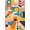 Pink, Pattern 3, variant on ODIKA 4'x6' Orange Blue Geometric Elegance in Modern Washable Area Rug Abstract Architectural Motifs for Contemporary for Dorm Room, Small Living Stain Resistant Low Profile, Easy Care