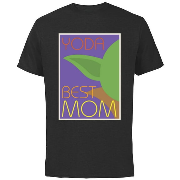 Star Wars Yoda Best Mom Mother's Day - Short Sleeve Cotton T-Shirt for Adults - Customized-Black