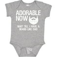 thumbnail image 3 of Inktastic Adorable Now...wait Till I Have a Beard Like Dad in White Boys Baby Bodysuit, 3 of 5