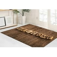 thumbnail image 2 of Welcome Rugs, Brown Welcome Rug, Housewarming Gift Rugs, Modern Rug, Bedroom Rug, Machine Washable Rug, Gift Rug, Custom Rug, Home Decor, 2'x3' - 60x90 cm, 2 of 5