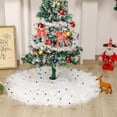 thumbnail image 1 of XWSHYW Decoraciones para El Hogar Falda Plisada de Malla Blanca de Colores Falda de Árbol de Navidad Falda de Árbol de Pastel Vestido de Novia Suministros de Navidad, 1 of 6