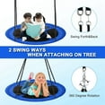 thumbnail image 5 of 440lbs Swing Set-43" Saucer Tree Swing&71" High A Frame Swing Stand Heavy Duty,All Weather Resistance,Durable&Sturdy Textiline &Powder-Coated Tubes,Suit Kids Backyard Outdoor, 5 of 7