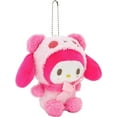 Sanrio Cartoon Panda Transformed Into My Melody Plush Toy 12cm, Pillows