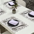 thumbnail image 4 of Decozen Placemats Set of 6 Dining Table Linen Ivory 14"x20" Rectangle Polyester - Alois Collection, 4 of 8