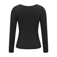 thumbnail image 7 of Built In Bra T Shirt for Womens Padded Long Sleeve Tops Active Blouses Soft Pajama Casual Shirts for Workout Women's Thermal Underwear Toddler Thermals Top and Bottom Set Men Thermal Top Ladies, 7 of 7