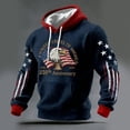 thumbnail image 2 of Mens Patriotic Hoodies 1776-2026 250th Anniversary Sweatshirt Distressed American Flag Hoodie Casual Waffle Pullover with Pocket, 2 of 3