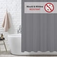 thumbnail image 2 of Juego de una sola pieza (gris claro, 180 x 180 cm) Juego de cortinas de ducha sin perforaciones Lona para baño de hotel Cortina de baño engrosada Cortina divisoria para baño, molde para cortina de duc, 2 of 5