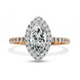 thumbnail image 2 of AFFY Solitaire Engagement Ring | Center 10X5MM Marquise Cut Lab Created Moissanite Promise Rings For Women In 14k Rose Gold Over Sterling Silver Jewelry Gift for Her, Ring Size 4.5, 2 of 5