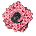 thumbnail image 2 of Affenpinscher Hearts Love and Valentines Day Portrait Foam Coaster Set of 4, 2 of 3