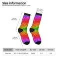 thumbnail image 6 of Uemuo Colorful Glitter Pattern Women's Crew Socks, Soft Durable Breathable Moisture-Wicking with Odor Control Cotton socks, 6 of 9