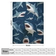 thumbnail image 4 of Shiartex Sharks Ocean Pattern Gifts Blanket Super Soft Flannel Blankets for Bed Sofa Living Room Decor All Seasons Bed Blanket 60x80in, 4 of 6