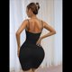 thumbnail image 4 of Vestidos de Cóctel para Mujer, Ajustados, con Escote en V, Tirantes Finos, Fruncidos, para Fiesta de Noche y Club Nocturno (2025) Negro M, 4 of 10