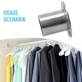 thumbnail image 3 of Tube Support Closet Bar Stand Wardrobe Hanging Rail Rod Pole Socket End, 3 of 8