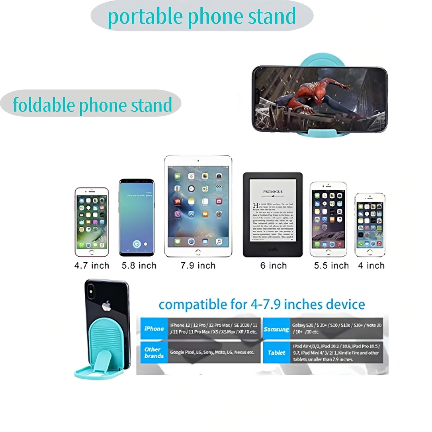 Cell Phone Stands, Portable Stand Holder for Desk Applicable to iPhone and Other Mobile Phones Tablets Foldable Stands 6pack