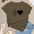 thumbnail image 4 of Bjutir Graphic Tees For Women Spring Fashion Casual Floral Print Short Sleeve T Shirt Blouse Top Ag L, 4 of 6