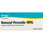 Perrigo 10% Benzoyl Peroxide Acne Treatment Gel 60gm Tube - 1PK