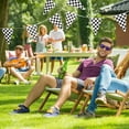 thumbnail image 2 of Black and White Banner Checkered Flag Hanging Banner Racing Party Decorations 30 Meter, 2 of 9