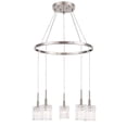 thumbnail image 6 of Woodbridge Lighting Candice Frosted Square Metal Chandelier in Satin Nickel, 6 of 6