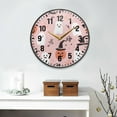 thumbnail image 2 of Yayeee Wall Clock Battery Operated 11.9" Silent Non-Ticking for Living Room, Pink Halloween Ghosts, 2 of 8