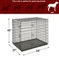 thumbnail image 6 of MidWest Homes For Pets Wire Dog Crate, Double Door, Foldable, Durable, Leak-Proof Pan Included, Metal, Black, Extra Extra Large, 54" L x 37" W x 45" H, 6 of 9