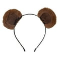 thumbnail image 1 of Cepillo de pelo de oso de dibujos animados, cepillo facial para mujer, diadema de pelo de conejo de terciopelo, diadema bonita, accesorios para el pelo, orejas de oso, 1 of 8