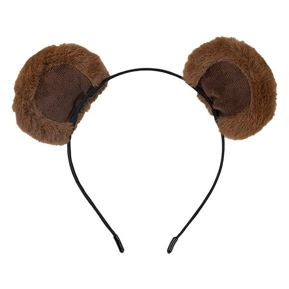 Bandeau en Velours Ours Dessin Animé - Design Mignon, Doux et Antidérapant pour Lavage du Visage, Coiffure et Accessoire Quotidien