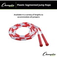 thumbnail image 3 of Champion Sports Classic Plastic Segmented Beaded Jump Ropes - Phys. Ed, Gym, Fitness and Recreational Use, 7'L, Red/White, 3 of 6