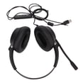 thumbnail image 4 of Auriculares telefónicos con soporte para ajuste de volumen, silenciamiento, conector binaural de 3,5 mm, servicio de atención al cliente, auriculares con tarjeta de sonido USB, 4 of 12