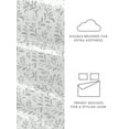 thumbnail image 6 of Ultra Soft & Breathable Wrinkle Free Bed Sheets Set - Gray Floral Vines Pattern for King Size Bedding by Comfort Canopy, 6 of 9