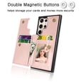 thumbnail image 3 of Galaxy S24 Ultra Plus Case, Tekcoo Galaxy S24 Ultra Wallet Case, PU Leather ID Cash Credit Card Holder Slots Magnetic Closure Kickstand Flip Slim Cover for Samsung S23 Ultra 5G [Rose Gold], 3 of 7