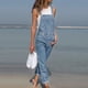thumbnail image 1 of Monos vaqueros para mujer, peto holgado informal con bolsillos y tirantes, color azul, 2023, 1 of 5
