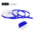 thumbnail image 2 of Uxcell Satin Ribbon Grosgrain Solid Silk Wedding Bouquet Ribbon for Valentine's Day Gift Wrapping Cake Box Bows Dark Blue-3/8" x 25 Yard, 2 of 7