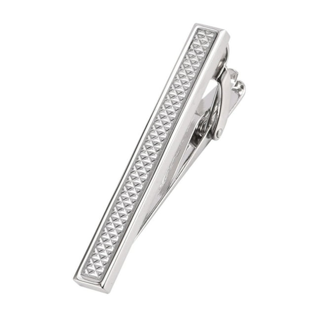 Pin de corbata portátil decorativa de latón para corbatas para corbatas regulares Gift Skinny Ties Plata