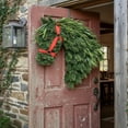 thumbnail image 6 of Handmade Horse Head Wreath – 40×30cm Rustic Equestrian Christmas Decor, Faux Greenery Holiday Door Wreath with Red Bow for Farmhouse Home, 6 of 15