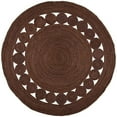 thumbnail image 3 of Hand Woven, Oriental Jute Round Area Rug, Brown 2x2" Living Room , Indoor, Garden Carpet Rug Doormat, 3 of 3