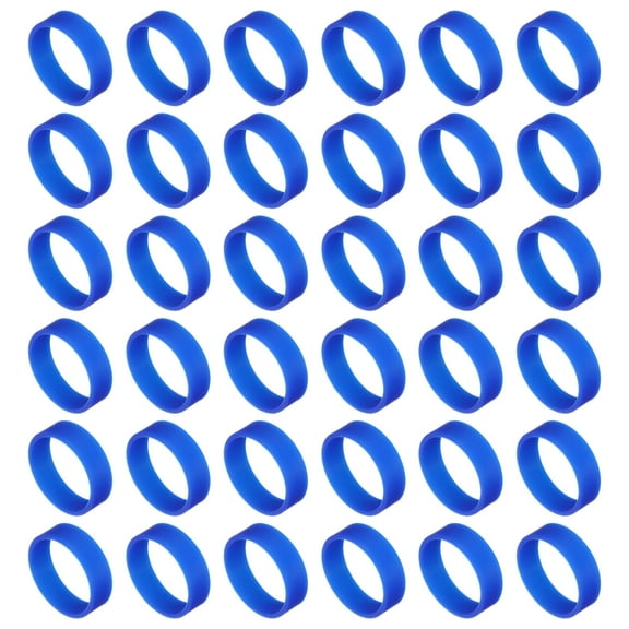 50Pcs Silicone Rubber Bands,20mm/0.8inch Rubber Bands Rings Cable Ties for Cord Wrapping Bag Wraps, Dark Blue