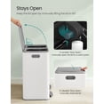 thumbnail image 4 of 10.6 Gallon Dual Compartment Trash Can - Hands-Free Pedal Kitchen Bin with 15 Bags, Airtight Lids & Removable Buckets, White and Gray, 4 of 9