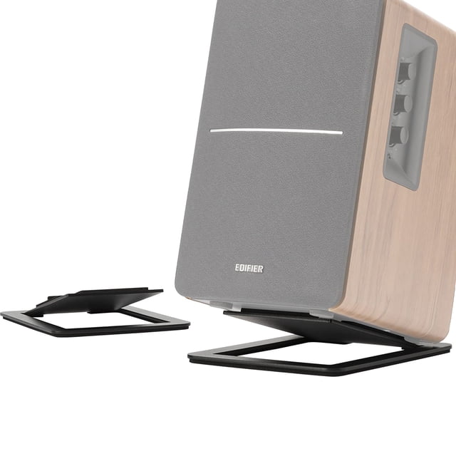 Soporte de altavoz de escritorio Ventray para estantería de tamaño mediano, color negro
